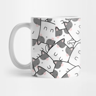 Seamless Pattern Cute Kawaii Cats Mug